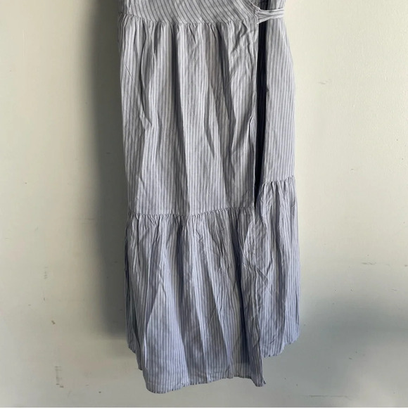 New! GAP Blue White Striped Flutter Sleeve Midi Wrap Dress - 22478 - Picture 8 of 16